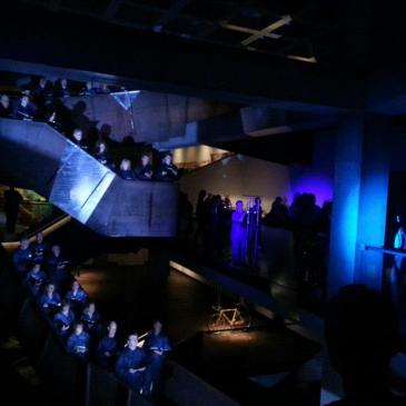 MONA Synaesthesia - TSO Chorus standing on the staircase