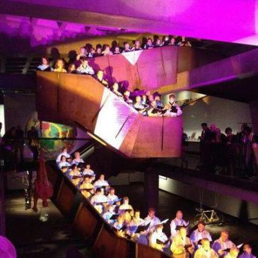 TSO Chorus standing on the staircase